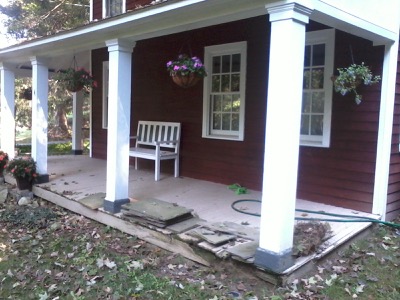 repair porch columns ground rot
