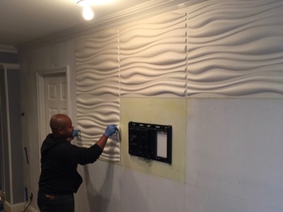 interior remodel textured wall