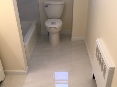 bathroom modern marble tile install